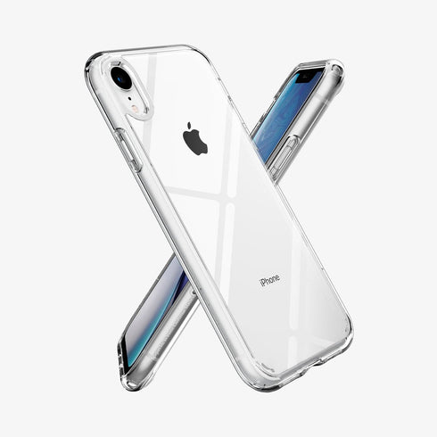 064CS24873 - iPhone XR Case Ultra Hybrid in crystal clear showing the back